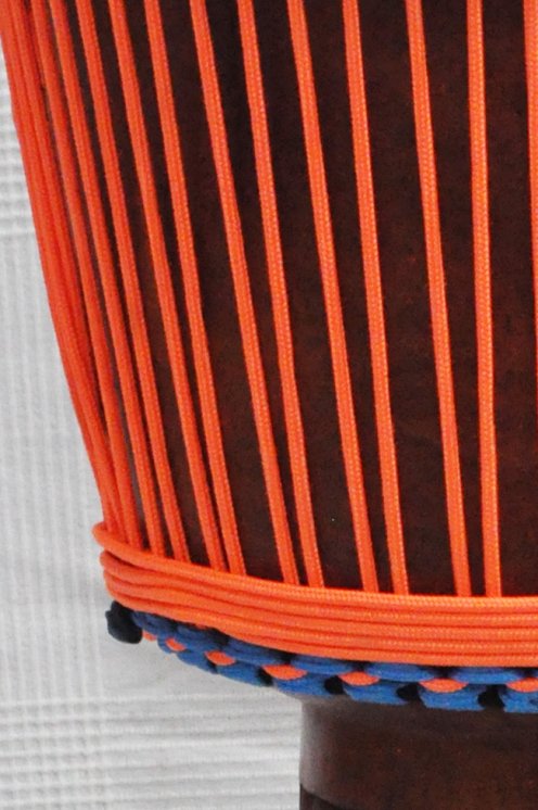 Cuerda tambor yembé reforzada PES 5 mm Naranja fluo 20 m